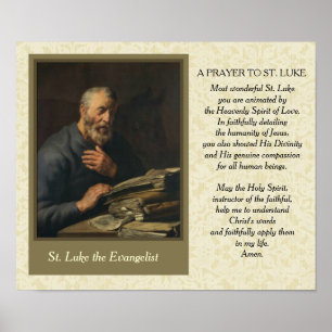 St. Luke, katholieke Patron Sint van Artsen Poster