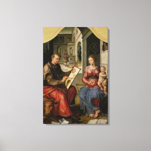 St. Luke Painting the Virgin, c.1545 Canvas Afdruk (Voorkant)