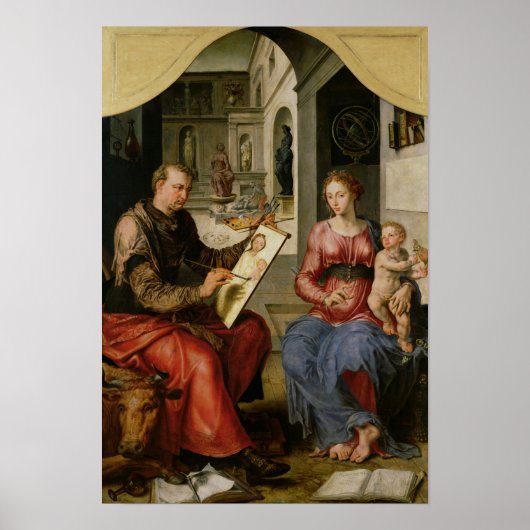 St. Luke Painting the Virgin, c.1545 Poster (Voorkant)
