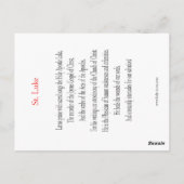 St. Luke Prayer Card Briefkaart (Achterkant)