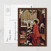 St. Luke schildert de Madonna Altar Wings Briefkaart (Voorkant / Achterkant)