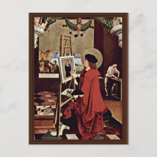 St. Luke schildert de Madonna Altar Wings Briefkaart (Voorkant)