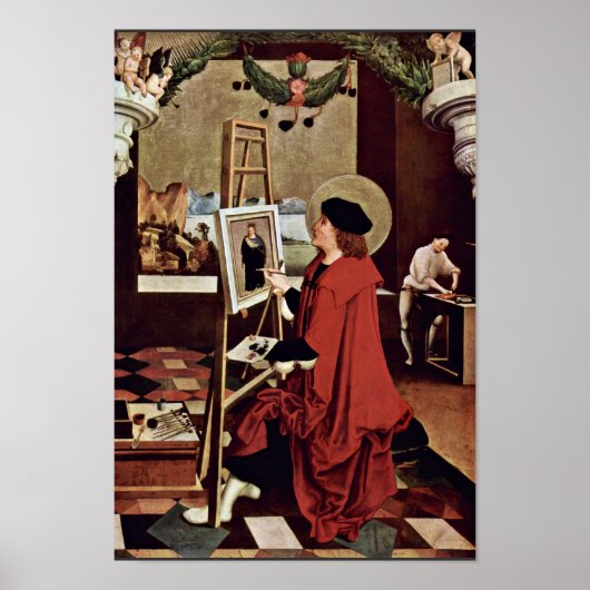 St. Luke schildert de Madonna Altar Wings Poster (Voorkant)