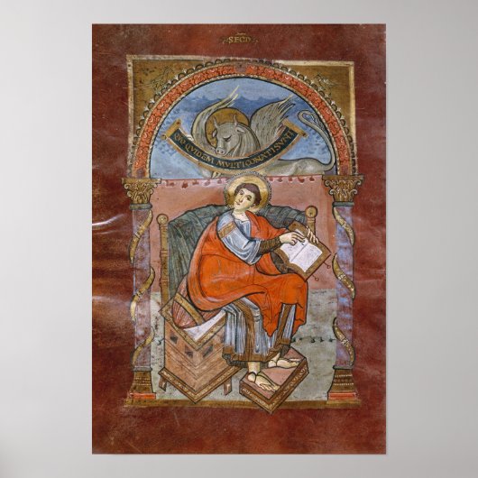 St. Luke, van het evangelie van St. Riquier Poster (Voorkant)