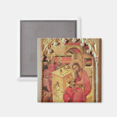 St. Luke, werkzaam op een Man hoofd, c.1400-30 Magneet (Voorkant / Achterkant)