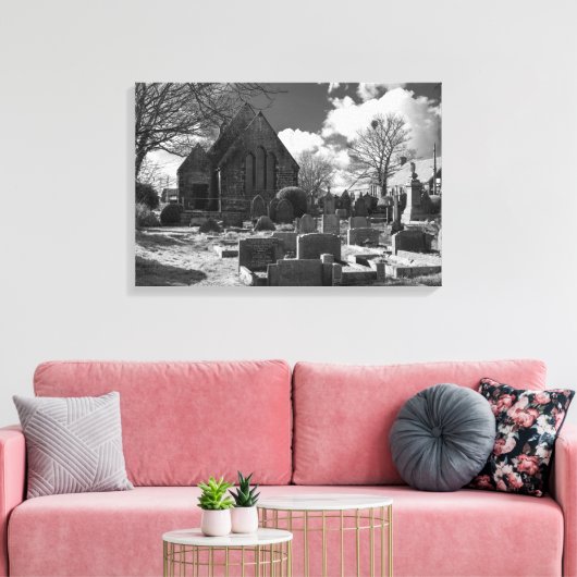 St. Luke's Churchyard, Norland Canvas Afdruk (Insitu (Woonkamer))