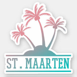 St Maarten   Gradiënt Sint Martin Sticker