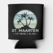 St. Maarten Het vriendelijke eiland retro Sint Mar Blikjeskoeler (Voorkant)