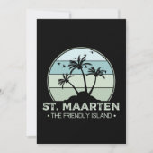 St. Maarten Het vriendelijke eiland retro Sint Mar Kaart (Voorkant)