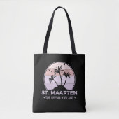 St. Maarten Het vriendelijke eiland retro Sint Mar Tote Bag (Voorkant)