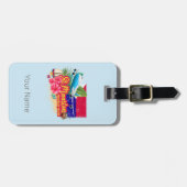 St. Maarten Retro Caribbean  Island Plane Bagagelabel (Voorkant horizontaal)