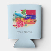 St. Maarten Retro Caribbean  Island Plane Blikjeskoeler (Achterkant)