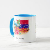 St. Maarten Retro Caribbean  Island Plane Mok (Voorkant links)