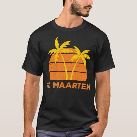 St. Maarten Retro T-shirt (Voorkant)