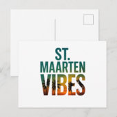 St. Maarten sfeer Caribisch eiland ansichtkaart Briefkaart (Voorkant / Achterkant)
