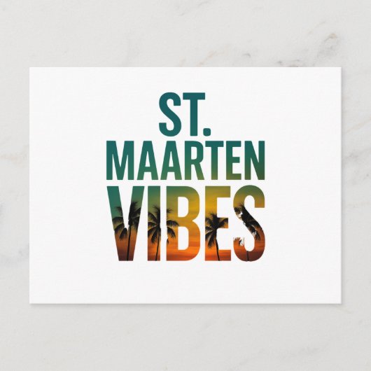 St. Maarten sfeer Caribisch eiland ansichtkaart Briefkaart (Voorkant)