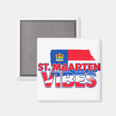 St. Maarten sfeer Caribische vlag magneet (Voorkant / Achterkant)