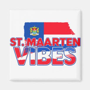 St. Maarten sfeer Caribische vlag magneet