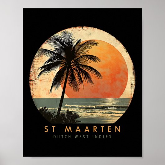 St. Maarten Smx Beach Surfing Travel St. Martin Va Poster (Voorkant)