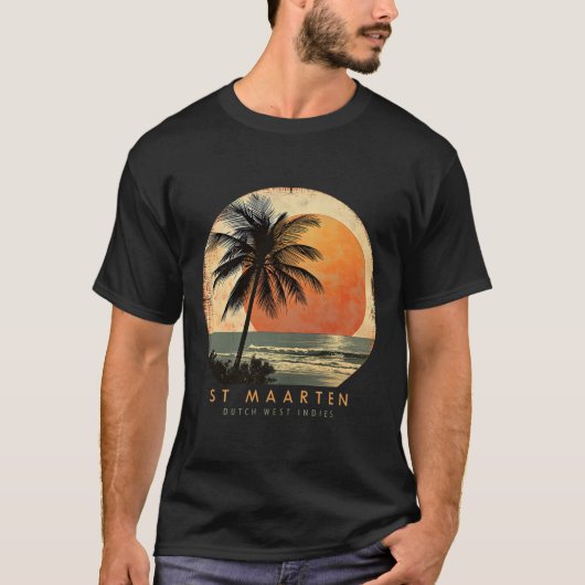 St. Maarten Smx Beach Surfing Travel St. Martin Va T-shirt (Voorkant)