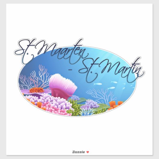 St. Maarten - St. Martin-decal Sticker (Vel)