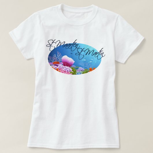 St. Maarten - St. Martin rif T-shirt (Design voorkant)