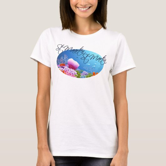 St. Maarten - St. Martin rif T-shirt (Voorkant)