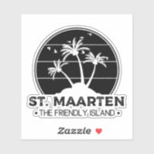 St. Maarten The friendly Island Sint Martin Sticker (Vel)