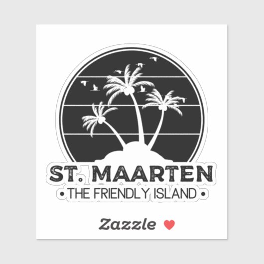 St. Maarten The friendly Island Sint Martin Sticker (Vel)
