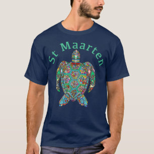 St Maarten Tribal Turtle Gift T-shirt