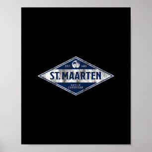 St. Maarten Vintage Dge Mannen Vrouwen Cruise Vaka Poster