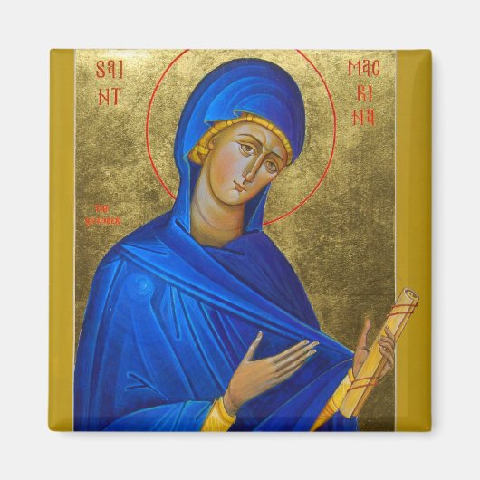 St Macrina de jongere orthodoxe icoon magneet (Voorkant)