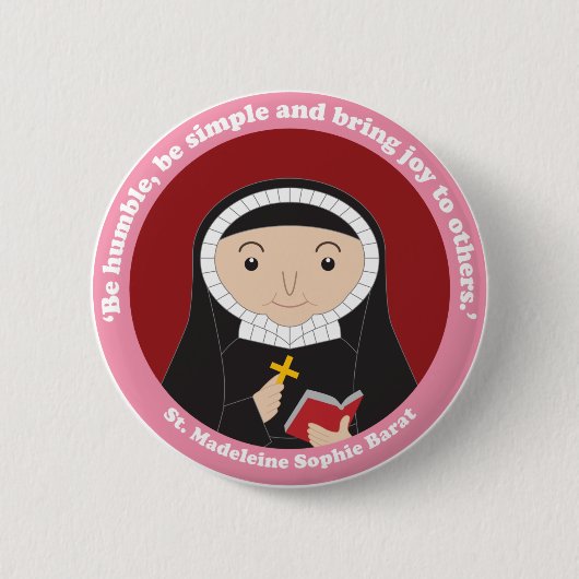 St. Madeleine Sophie Barat Ronde Button 5,7 Cm (Voorkant)
