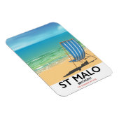 St Malo, Bretagne strandposter Magneet (Rechterzijde)
