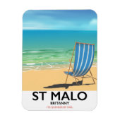 St Malo, Britanny Beach poster Magneet (Verticaal)
