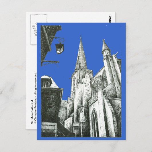 St. Malo Cathedral Briefkaart (Voorkant / Achterkant)