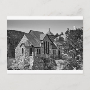 St Malo Chapel on the Rock Colorado BW Briefkaart