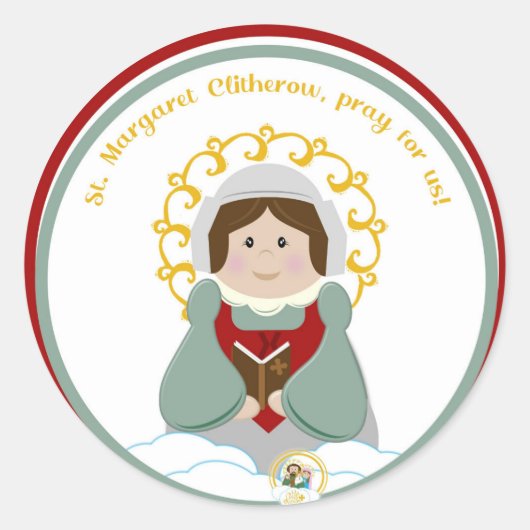 St. Margaret Clitherow Ronde Sticker (Voorkant)
