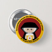 St. Margaret Mary Alacoque Ronde Button 5,7 Cm (Voorkant /achterkant)