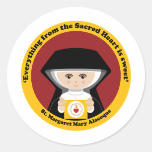 St. Margaret Mary Alacoque Ronde Sticker