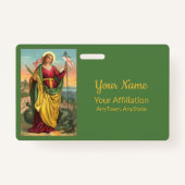 St. Margaret met Dragon en reurrection Banner Badge (Achterkant)