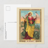 St. Margaret met Dragon en reurrection Banner Briefkaart (Voorkant / Achterkant)