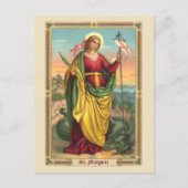 St. Margaret met Dragon en reurrection Banner Briefkaart (Voorkant)