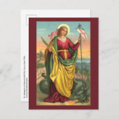 St. Margaret met Dragon en reurrection Banner Briefkaart (Voorkant / Achterkant)