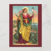 St. Margaret met Dragon en reurrection Banner Briefkaart (Voorkant)