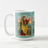 St. Margaret met Dragon en reurrection Banner Koffiemok (Links)