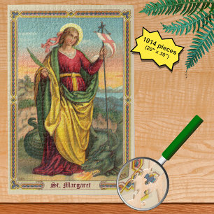 St. Margaret met Dragon en reurrection Banner Legpuzzel