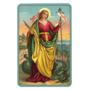 St. Margaret met Dragon en reurrection Banner Magneet