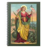 St. Margaret met Dragon en reurrection Banner Notitieboek (Voorkant)