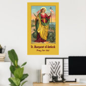 St. Margaret met Dragon en reurrection Banner Poster (Thuiskantoor)